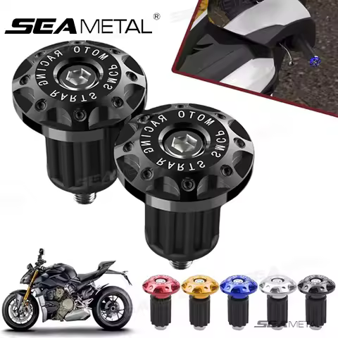 SEAMETAL Motorcycle Handle Bar Balancer CNC Aluminum Alloy Bar End Hump Universal Motor Handle Cover