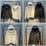 Zip-up hoodie with full cross print, Chinese cotton felt, 40-78kg shape for warm winters