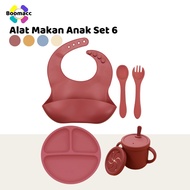 Boomacc 1 Set of 6 pcs Children's Cutlery Silicone Material Baby Eating Utensils Baby Eating Utensil