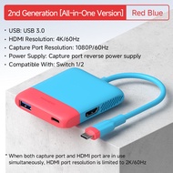 Hagibis Video Capture Card Portable TV Dock For Switch1/2/OLED/NS2 Live Streaming Gaming Laptop Hub 