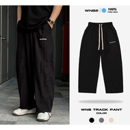WNS Track Pant - Genuine WNS wide-leg wrinkled wind pants Track Pants Baggy Pants Wide Leg Pants Men