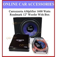 Carrozzerria Roadmark Amplifier Woofer Set With Woofer Box 2 Channel Amp And 12" Woofer