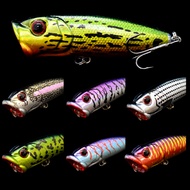 wLure Popper Lure Bass Fishing Lure 7cm 12.3g Middle Range Casting Loud Rattling Gill Slot with more