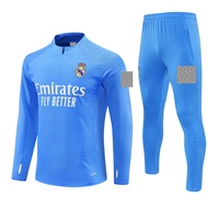 Player Version 2025/26 Man Sweatshirt Long Sleeves Tracksuits Blue Sportswear + Long Pants Real Madr