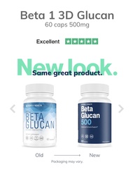 BETA GLUCAN  Better Way Health USA. Beta1, 3D Glucan 500 mg เบต้า กลูแคน อเมริกา  60 capsules  สินค้าคุณภาพสูง ฉลากใหม่ที่วางขายในอเมริกา  New Label, New Lot  มีงานวิจัยรองรับ