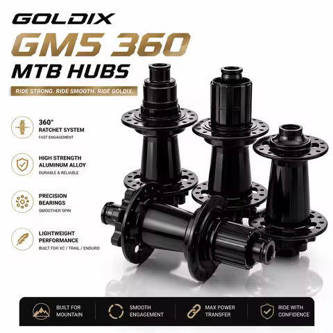 GOLDIX GM5 32H J-Bend MTB Hub Boost Mountain Bike Hub 6 Pawls Quick Release Thru Axle High Strength 