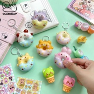 Donut Animal squishy Keychain