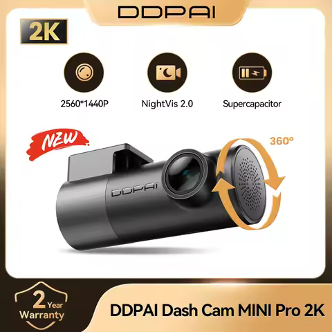 DDPAI MINI Pro 2K Dash Cam WiFi Car DVR Night Vision Smart Voice Control Support 24H Parking Monitor
