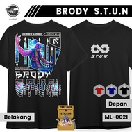 clodiStuff Kaos BRODY STUN Exclusive Mobile Legends MLBB Skin Lengan Pendek Hitam Combed 24s Pria Wa