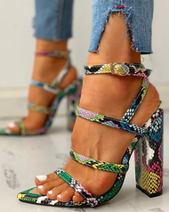 SHY Nightclub Spring Serpentine High Heels Women Fashion High Heels 10cm Heels Platform Sandals Part