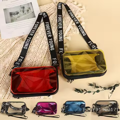 【YY26】Fashion Transparent Crossbody Bags Women's Bag Trend Totes Handbag Shoulder Bag Suitcase Purse