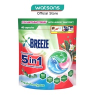 BREEZE 5 In 1  Powder Laundry Capsule  Fresh Eucalyptus 40s