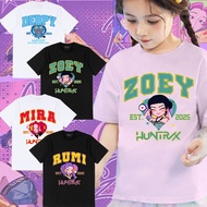 Kaos 2025 Kpop Demon Hunter T-Shirt Huntrix ZOEY Inspired Tshirt Baju Demon Hunter Zoey Fans Clothes