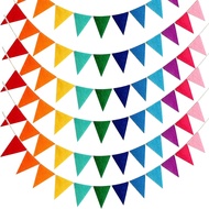 6 Strings 72PCS Rainbow Pennant Banner Flags Triangle Flags Garland |   Colorful Bunting String Tria