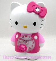 【 幸福媽咪 】Hello Kitty 連續秒針 立體公仔造型 貪睡+燈光 音樂鬧鐘 JM-E899-KT