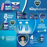 VICKS Vaporub Cold Vaporizing Ointment 10g / 25g / 50g / Baby Balsam , Vicks Inhaler 0.5ml