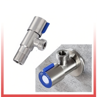 Stop Valve Stainless Steel Quarter Turn Angle Valve Bathroom Faucet Sink Valve  1/2 Inch One Way Val