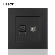 Telephone TV Socket Panel Type 86 Telephone TV Closed-Circuit TV Jack Household Wall Concealed Panel