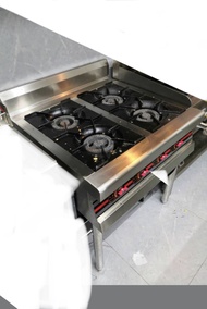 Commercial 4 Burner Stove with Stand (High Pressure)