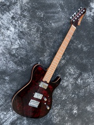 Volgoa VTL-2 Electric Guitar Matte Burl Figure Veneer Coil Splitting Pickup Professional Guitar