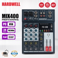 HARDWELL MIX400 mixer 4 channels Bluetooth/USB/MP3 playback on-site sound card equipment beautiful s