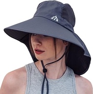 Sun Hat Womens UV Protection Fishing Hat Foldable Waterproof Hiking Hat Women Wide Brim Gardening Hat with Neck Flap