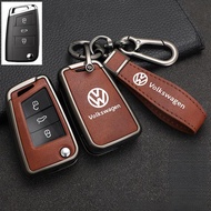 Car Key Cover Key Case For Volkswagen VW Golf 7 Tiguan 2014-2018 Zinc Alloy Key Holder Protect Fob S