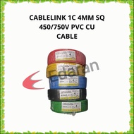 CABLELINK 1C 4MM SQ 450/750V PVC CU CABLE
