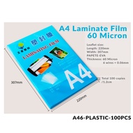 100PCS Plastik Laminate film A4 kertas liminate laminate Film Paper plastik laminate a4 murah lamina