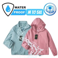 jacket Plain Design Waterproof Windbreaker for woman M TO 5XL