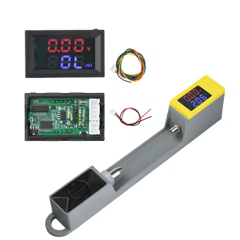 DC 4-12V VR452 Internal Resistance Tester 0.56 inch Dual Digital Display Battery Voltmeter Resistor 
