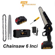 Mesin Gergaji Kayu Chainsaw 6 Inci Cas Baterai Tanpa Kabel Terbaik dan Termurah