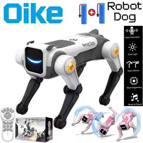 RC Mechanical Dog Intelligent AI RC Robot Dog Voice Command Programmable Singing Dancing Electronic 