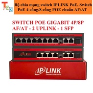 IPLINK PoE switch, 4-port/8-port POE Switch AF/AT standard (Aruba, Ruckus, Unifi,...)