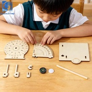 Gazechimp Wooden Sundial Model, Clock, Educational Project for Children And Students