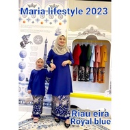 Baju Kurung  Pahang Riau Eira Dewasa / Budak / Kain batik / Loose / ironless / Material Como crepe /  Raya 2023