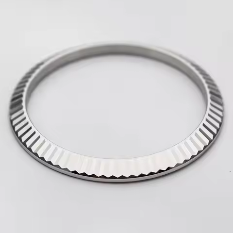 RLX Datejust 41mm Fluted Bezel, White Gold Peplacement for Models 126300 126334, Aftermarket Watch P