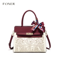 FOXER Women Genuine Leather Handbag Top Handle