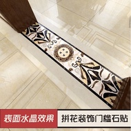 Door Stone Sticker Skirting Line Wallpaper Self-Adhesive Wall sticker Self-Adhesive Door Stone Sticker Bedroom Threshold Stone Floor Vision Thickening and wear-resistant Aisle Floor Tile Ugly Waterproof Wall Sticker