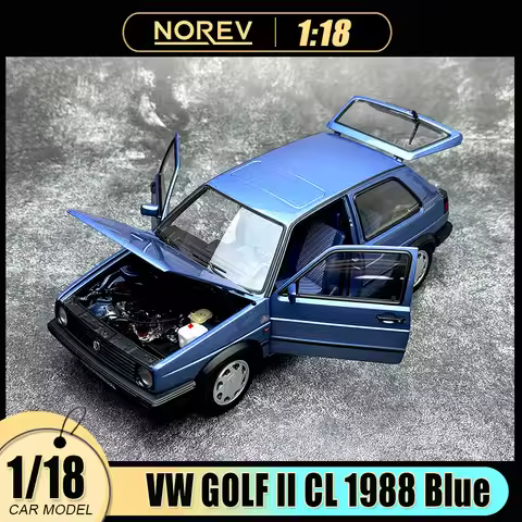 NOREV diecast model 1/18 GOLF II CL 1988 Blue car model ornament Birthday gift collection white meta