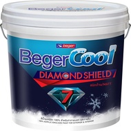 HomePro สีน้ำทาภายนอก COOL DIAMONDSHIELD7 BASE A เนียน 9 ลิตร แบรนด์ BEGER