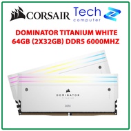 Corsair Dominator Titanium White PC Ram 64GB 6000MHz DDR5 (2x32GB) CMP64GX5M2B6000C30W