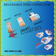 JY RELEASABLE WIRE CONNECTOR - PCT-2-2, PCT-2-3 & PCT-62T