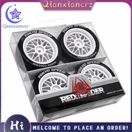 R 4pcs Rubber Tire Wheel Tyre Hex for  TT01 TT01E TT02 XV01 XV02 PTG-2 1/10 RC RaceCar Upgrade Parts