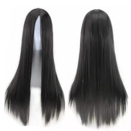 Women Long Straight Black Wigs Casual Cosplay High Quality Male/Female Wig