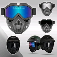 Promo Google Mask Glasses Helmet Cover retro Motorcycle Helmet COD
