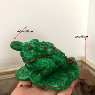 Feng shui 3-legged toad stone statue - Feng shui toad statue holding gold coins and feng shui fortun
