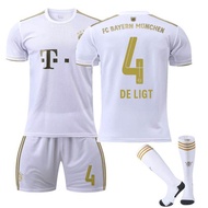 FCS Bayern Munichs Soccer Jersey for Men Kids Teenager 2223 Away White No. 17 Sadio Manés No. 6 Josh