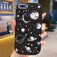 Casing hp For OPPO F9 F9 Pro A7x Realme 2 Pro U1 Case Planet Galaxy Solid Color Phone Cover Case Sil