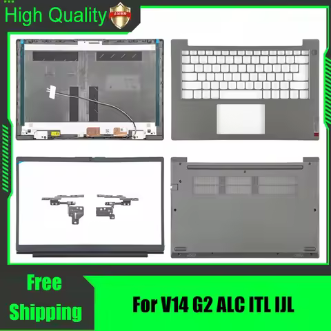 For Lenovo V14 G2 ALC ITL IJL Laptop LCD Rear Lid Back Top Cover Front Bezel Hinges Palmrest Upper B